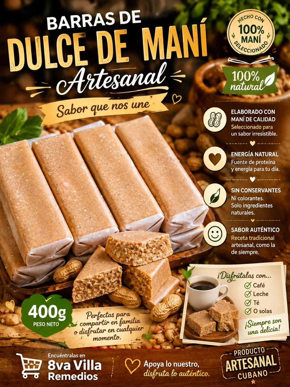 MANÍ MOLIDO X 400g's foto | 8va Villa |  BizneCubano
