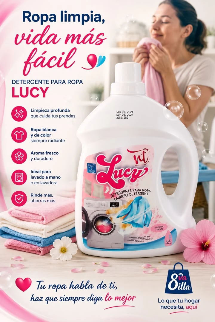 DETERGENTE PARA ROPA LUCY X 3.7 lt's foto | 8va Villa |  BizneCubano