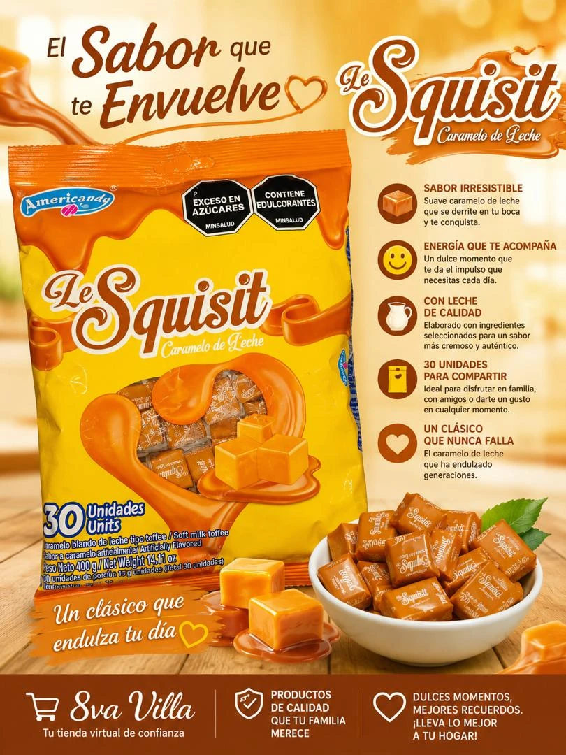 CARAMELOS LE SQUISIT PAQUETE 50's foto | 8va Villa |  BizneCubano
