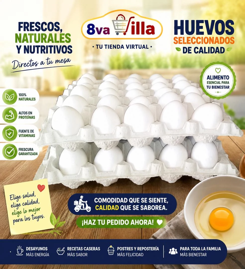 Huevos blancos Cartón x 30udd's foto | 8va Villa |  BizneCubano